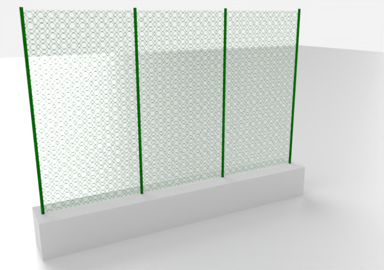 3D Zaun - Recinzione Romboidale in metallo a maglia sciolta...