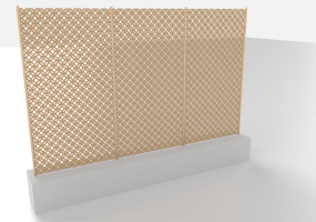 3D Zaun - Recinzione a maglia circolare dorata in metallo H 1.85m MCDesign 2024