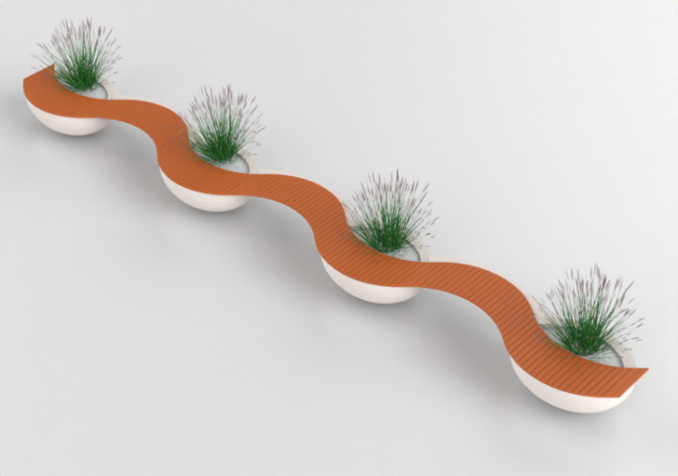 3D Sitzbänke - Banc organique - ACCA software