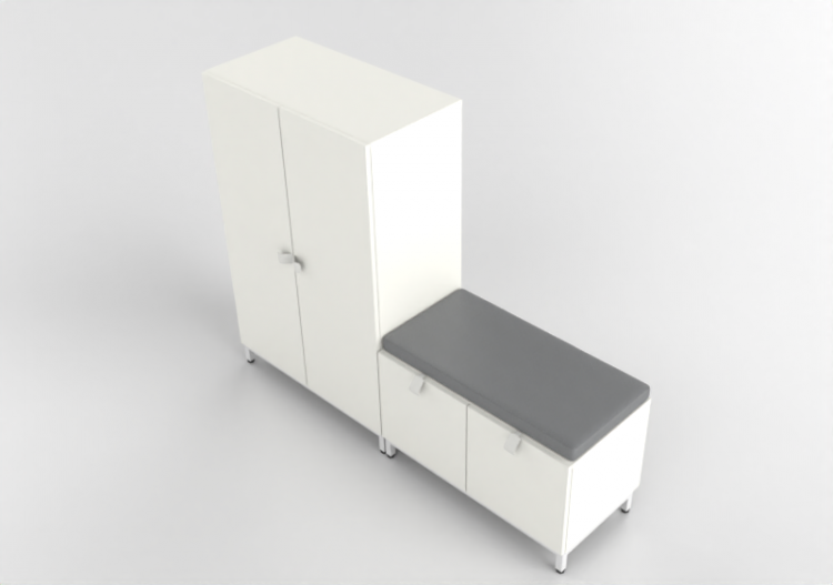 3D Möbel - Meuble d'entrée rangement chaussures - ACCA...