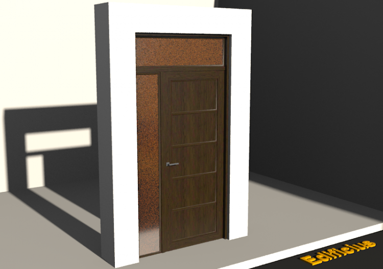 3D Tür/Fenster - Klassisch HE[R] 1DF[T01]+1SL+1OBL - ACCA...