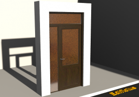 3D Tür/Fenster - Klassisch HE[R] 1DF[T02]+1SL+1OBL