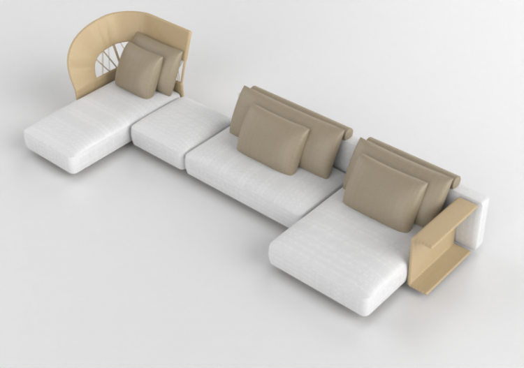 Sofás 3D - Sofas-Armchair Modular-Sofa - ACCA software