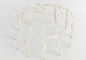 Umbrellas and Curtains 3D - pergolato