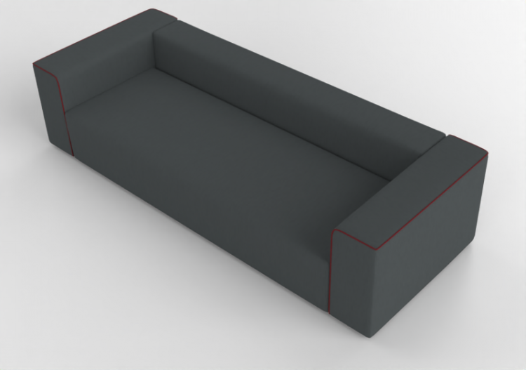 Poltronas y Sofás 3D - Sofá em tecido - Cappellini - Panda...