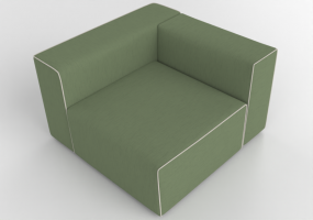 Chairs and Sofas 3D - Sofá em tecido - Cappellini - Panda Sofa - PALR95BD