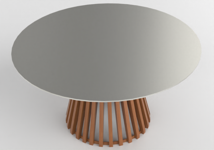 Mesas 3D - Mesa de almoço em metal - Artzzi - Brasilia -...