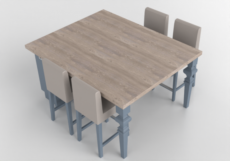 Mesas 3D - tavolo da pranzo con sedie - ACCA software