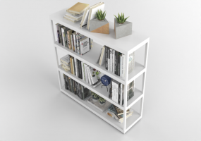 3D Bookshelves and Containers - Libreria bassa