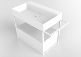 3D Waschbecken - MSQ 50 azzurra