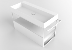 3D Waschbecken - MSQ 102 azzurra