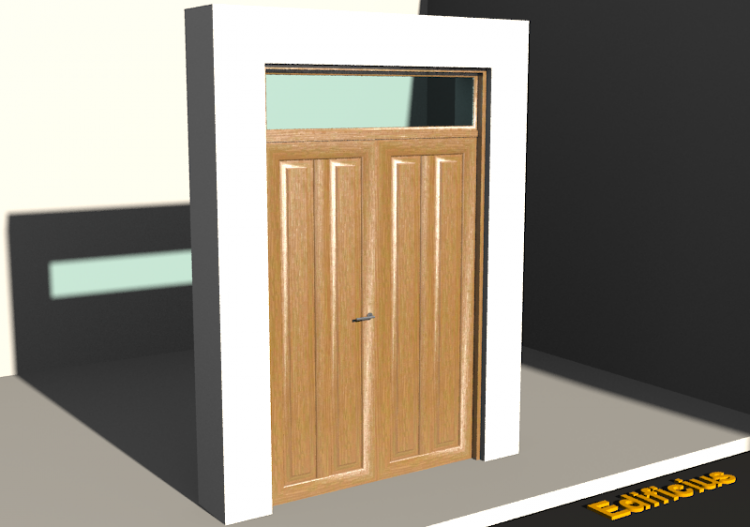 Esquadria 3D - Contramarco P[R] 2FB_SIM[2PV]+1BAND - ACCA...