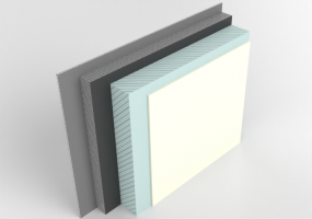 Parete in cemento armato isolata