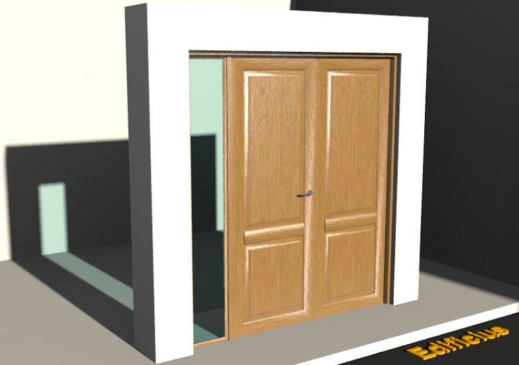 Carpinterías 3D - Cornisa P[R] 2HB_SIM[2PO]+1LUZLAT - ACCA...
