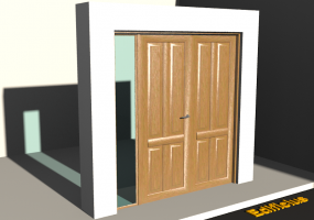 Menuiseries 3D - Classique P[R] 2VB_SIM[4P]+1FNCLC