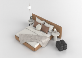 Letti 3D - Letto matrimoniale