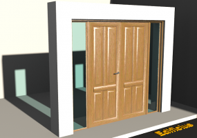 Menuiseries 3D - Classique P[R] 2VB_SIM[4P]+2FNCLC