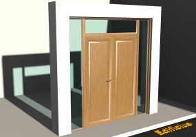 Menuiseries 3D - Corniche P[R] 2VB_SIM[1P]+2FNCLC+1SPRLC