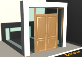 Menuiseries 3D - Corniche P[R] 2VB_SIM[2PO]+2FNCLC+1SPRLC