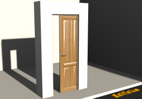 3D Tür/Fenster - Rahmentür T[R] 1VST[4P]