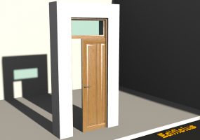3D Tür/Fenster - Rahmentür T[R] 1VST[2VP]+1OBL