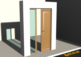 3D Tür/Fenster - Rahmentür T[R] 1VST[1P]+1SL
