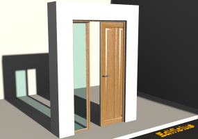 3D Tür/Fenster - Rahmentür T[R] 1VST[2VP]+1SL