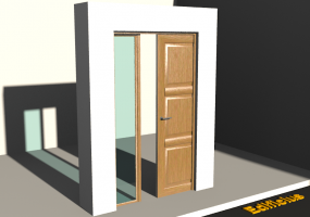 3D Tür/Fenster - Rahmentür T[R] 1VST[3P]+1SL