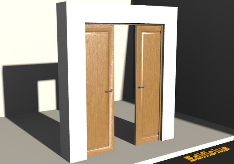 3D Tür/Fenster - Rahmentür T[R] 2VST_SYM[1P] - ACCA...