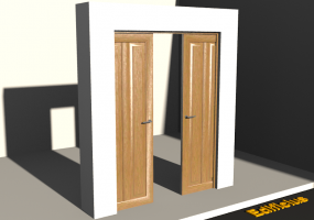3D Tür/Fenster - Rahmentür T[R] 2VST_SYM[2VP]