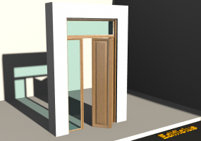 Esquadria 3D - Contramarco P[R] 1AL[2P]+1BANDLAT+1BAND