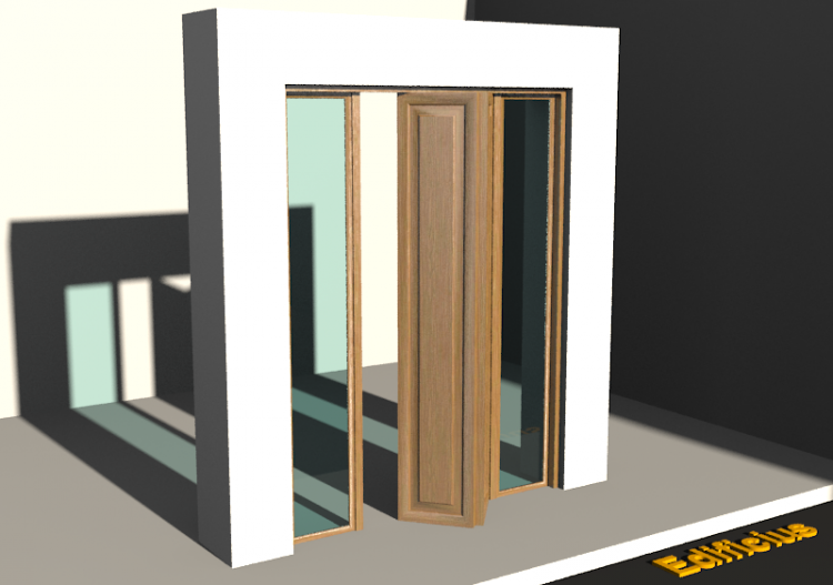 3D Tür/Fenster - Rahmentür T[R] 1BT[2P]+2SL - ACCA software