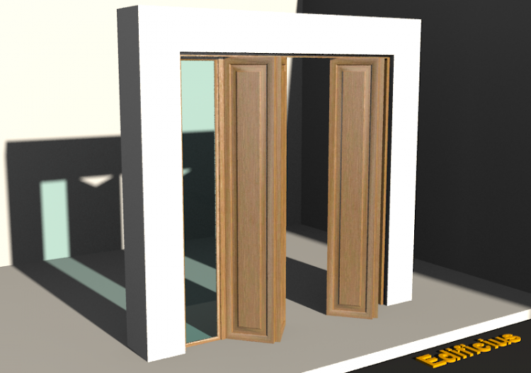 3D Tür/Fenster - Rahmentür T[R] 2BT_SYM[2P]+1SL - ACCA...