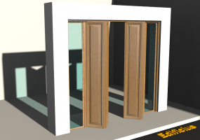 3D Tür/Fenster - Rahmentür T[R] 2BT_SYM[2P]+2SL