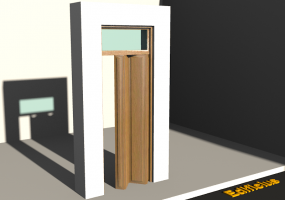 3D Tür/Fenster - Rahmentür T[R] 1FT[4P]+1OBL