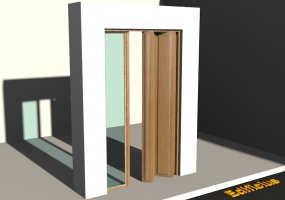 3D Tür/Fenster - Rahmentür T[R] 1FT[4P]+1SL