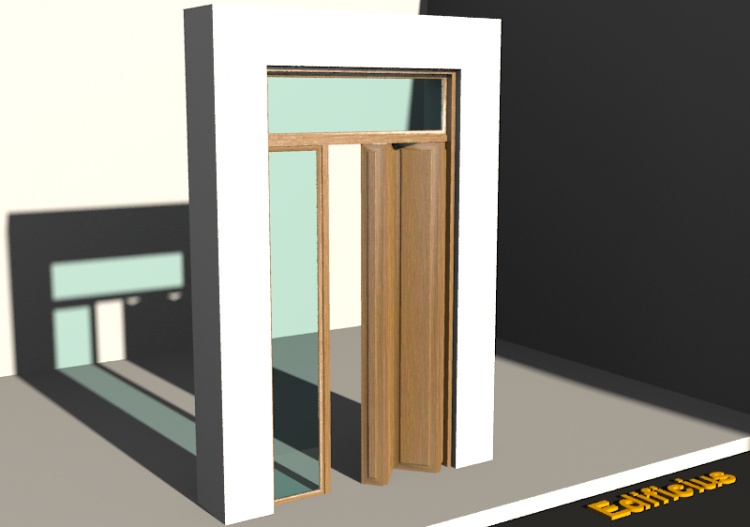 Carpinterías 3D - Cornisa P[R] 1HC[4P]+1LUZLAT+1LUZSUP -...