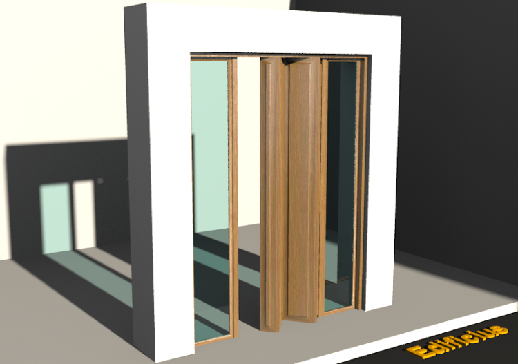 3D Tür/Fenster - Rahmentür T[R] 1FT[4P]+2SL - ACCA software