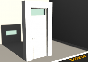 3D Tür/Fenster - Modern T[R] 1DF[1P]+1OBL