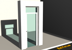 3D Tür/Fenster - Modern T[R] 1DF[AG]+1OBL