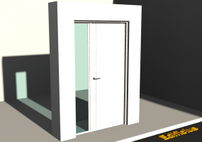 Esquadria 3D - Moderna P[R] 1FB[1P]+1BANDLAT