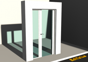 3D Tür/Fenster - Modern T[R] 1DF[AG]+1SL