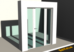 3D Tür/Fenster - Modern T[R] 1DF[AG]+2SL