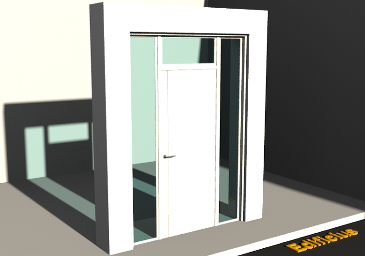 3D Tür/Fenster - Modern T[R] 1DF[1P]+2SL+1OBL - ACCA...