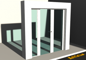 3D Tür/Fenster - Modern T[R] 2DF_SYM[AG]+1SL
