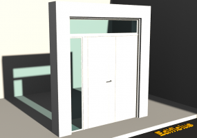 3D Tür/Fenster - Modern T[R] 2DF_SYM[1P]+1SL+1OBL