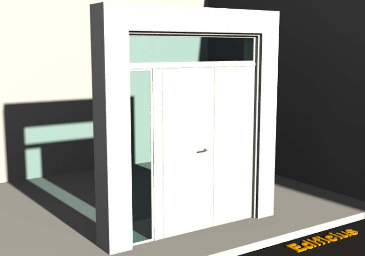 3D Tür/Fenster - Modern T[R] 2DF_SYM[1P]+1SL+1OBL - ACCA...