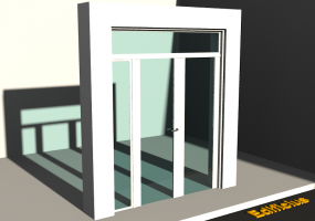 3D Tür/Fenster - Modern T[R] 2DF_SYM[AG]+1SL+1OBL