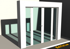 3D Tür/Fenster - Modern T[R] 2DF_SYM[AG]+2SL