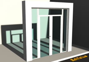 3D Tür/Fenster - Modern T[R] 2DF_SYM[AG]+2SL+1OBL